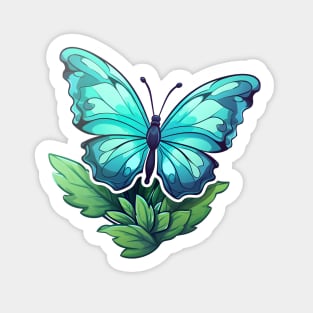 Sky Blue Butterfly Sticker